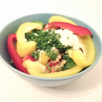 Hirse-Salat mit Joghurt-Dressing